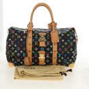LOUIS VUITTON Monogram Multicolor Keepall 45 Bag Black M92640 LV Auth 190120SM-12