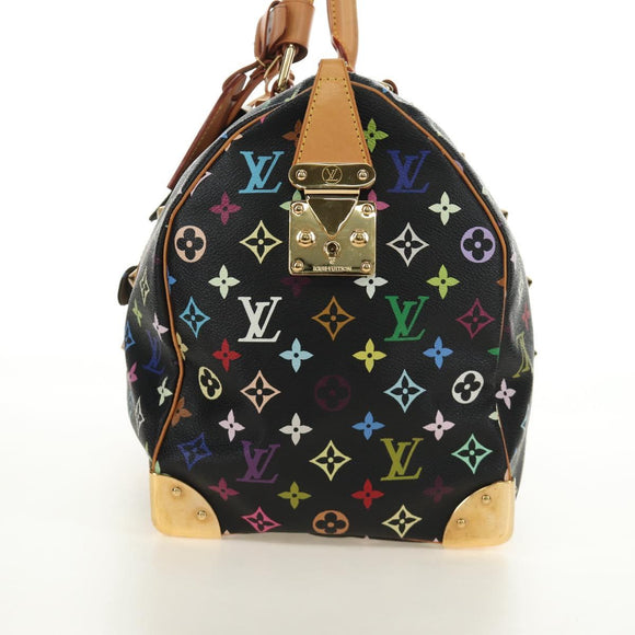 LOUIS VUITTON Monogram Multicolor Keepall 45 Bag Black M92640 LV Auth 190120SM