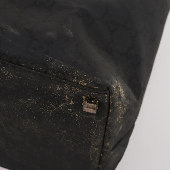 GUCCI GG Canvas Shoulder Bag Nylon Black Silver 012 0384 8 Auth 190125