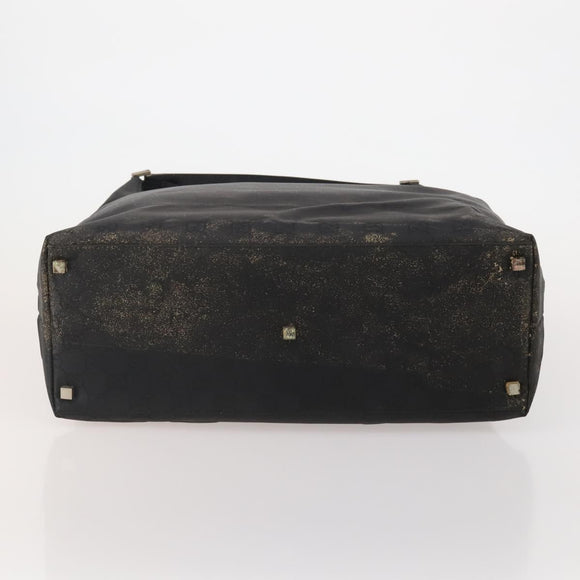 GUCCI GG Canvas Shoulder Bag Nylon Black Silver 012 0384 8 Auth 190125