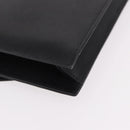 SAINT LAURENT Clutch Bag Leather Black Gold Auth 190126A-15