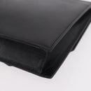 SAINT LAURENT Clutch Bag Leather Black Gold Auth 190126A-16