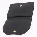 SAINT LAURENT Clutch Bag Leather Black Gold Auth 190126A-8