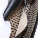 SAINT LAURENT Clutch Bag Leather Black Gold Auth 190126A-11
