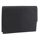 SAINT LAURENT Clutch Bag Leather Black Gold Auth 190126A-1