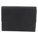 SAINT LAURENT Clutch Bag Leather Black Gold Auth 190126A-13