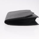 SAINT LAURENT Clutch Bag Leather Black Gold Auth 190126A-4
