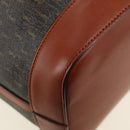 SAINT LAURENT Le Monogram Bucket Bag PVC Leather Brown Gold Auth 190129SAM-12