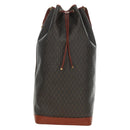 SAINT LAURENT Le Monogram Bucket Bag PVC Leather Brown Gold Auth 190129SAM-2