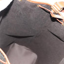 SAINT LAURENT Le Monogram Bucket Bag PVC Leather Brown Gold Auth 190129SAM-23