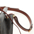 SAINT LAURENT Le Monogram Bucket Bag PVC Leather Brown Gold Auth 190129SAM-8