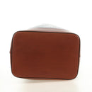 SAINT LAURENT Le Monogram Bucket Bag PVC Leather Brown Gold Auth 190129SAM-5