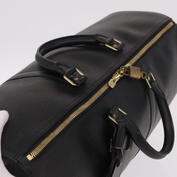 LOUIS VUITTON Epi Keepall 50 Boston Bag Black M42962 LV Auth 190131SAV