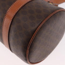 CELINE Macadam Canvas Hand Bag PVC Leather Brown Gold Auth 190132A-15