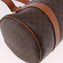 CELINE Macadam Canvas Hand Bag PVC Leather Brown Gold Auth 190132A-16