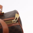 CELINE Macadam Canvas Hand Bag PVC Leather Brown Gold Auth 190132A-9