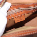 CELINE Macadam Canvas Hand Bag PVC Leather Brown Gold Auth 190132A-18