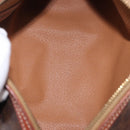 CELINE Macadam Canvas Hand Bag PVC Leather Brown Gold Auth 190132A-10