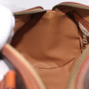 CELINE Macadam Canvas Hand Bag PVC Leather Brown Gold Auth 190132A-20