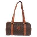 CELINE Macadam Canvas Hand Bag PVC Leather Brown Gold Auth 190132A-13