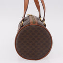 CELINE Macadam Canvas Hand Bag PVC Leather Brown Gold Auth 190132A-3