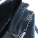 HERMES Box Calf Kelly 32 Hand Bag Leather 2way Black Gold Auth 190133SM-24