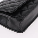 CHANEL Matelasse Chain Shoulder Bag Lamb Skin Black Gold CC Auth 190135SAM-10