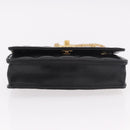 CHANEL Matelasse Chain Shoulder Bag Lamb Skin Black Gold CC Auth 190135SAM-9