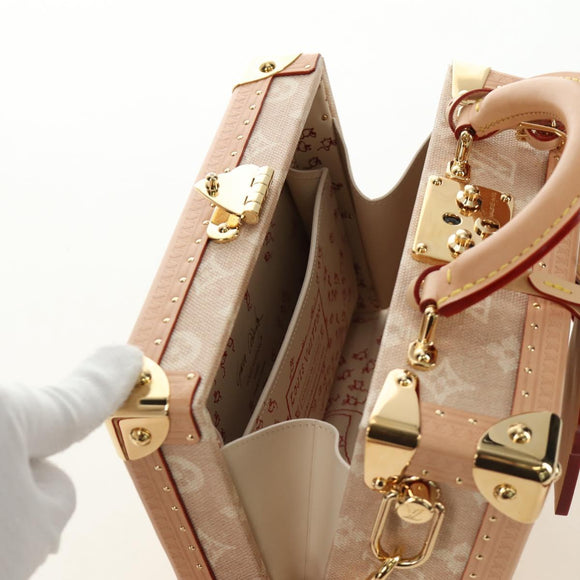 LOUIS VUITTON Miaowgram Petite Vallees Hand Bag Beige M14592 LV Auth 190136SM