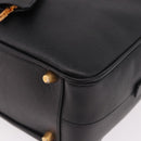 PRADA Hand Bag Safiano leather Black Gold Auth 190146SAV-16