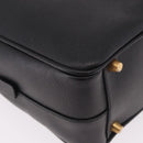 PRADA Hand Bag Safiano leather Black Gold Auth 190146SAV-17