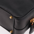 PRADA Hand Bag Safiano leather Black Gold Auth 190146SAV-18