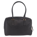 PRADA Hand Bag Safiano leather Black Gold Auth 190146SAV-2