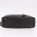 PRADA Hand Bag Safiano leather Black Gold Auth 190146SAV-5