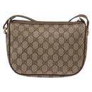 GUCCI GG Supreme Web Sherry Line Bag PVC Beige Gold 89 02 032 Auth 190150-2
