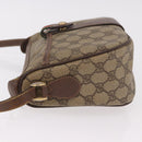 GUCCI GG Supreme Web Sherry Line Bag PVC Beige Gold 89 02 032 Auth 190150-4