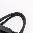 PRADA Gathered Hand Bag Leather 2way Black Gold Auth 190154V-14