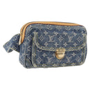 LOUIS VUITTON Monogram Denim Bum Bag Body Bag Blue M95347 LV Auth 190155SAV-1