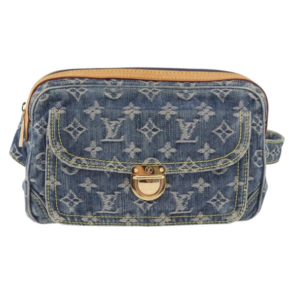 LOUIS VUITTON Monogram Denim Bum Bag Body Bag Blue M95347 LV Auth 190155SAV