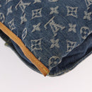 LOUIS VUITTON Monogram Denim Flat Shopper Tote Bag Blue M95018 LV Auth 190156SAV-12