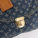 LOUIS VUITTON Monogram Denim Flat Shopper Tote Bag Blue M95018 LV Auth 190156SAV-16