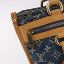 LOUIS VUITTON Monogram Denim Flat Shopper Tote Bag Blue M95018 LV Auth 190156SAV-17