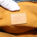LOUIS VUITTON Monogram Denim Flat Shopper Tote Bag Blue M95018 LV Auth 190156SAV-18