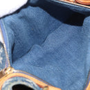 LOUIS VUITTON Monogram Denim Flat Shopper Tote Bag Blue M95018 LV Auth 190156SAV-25