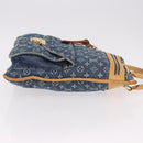 LOUIS VUITTON Monogram Denim Flat Shopper Tote Bag Blue M95018 LV Auth 190156SAV-4