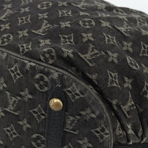 LOUIS VUITTON Monogram Denim XL Hand Bag Black M95510 LV Auth 190157SAV