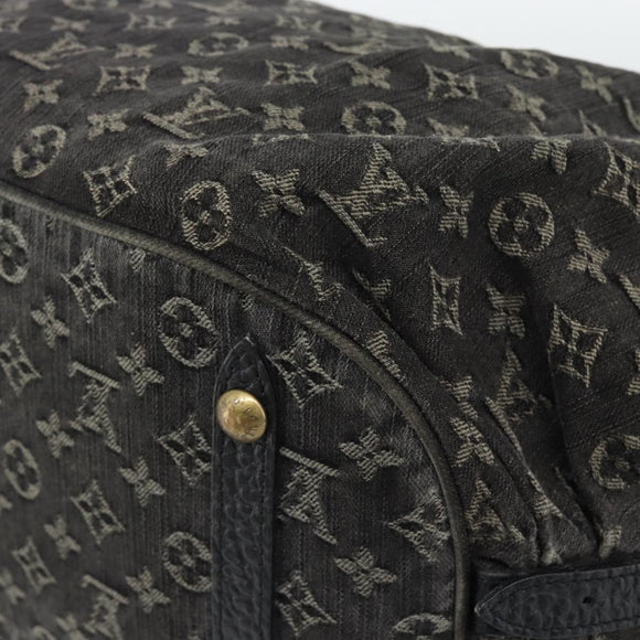 LOUIS VUITTON Monogram Denim XL Hand Bag Black M95510 LV Auth 190157SAV