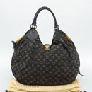 LOUIS VUITTON Monogram Denim XL Hand Bag Black M95510 LV Auth 190157SAV-12