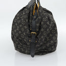 LOUIS VUITTON Monogram Denim XL Hand Bag Black M95510 LV Auth 190157SAV-4