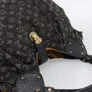 LOUIS VUITTON Monogram Denim XL Hand Bag Black M95510 LV Auth 190157SAV-6